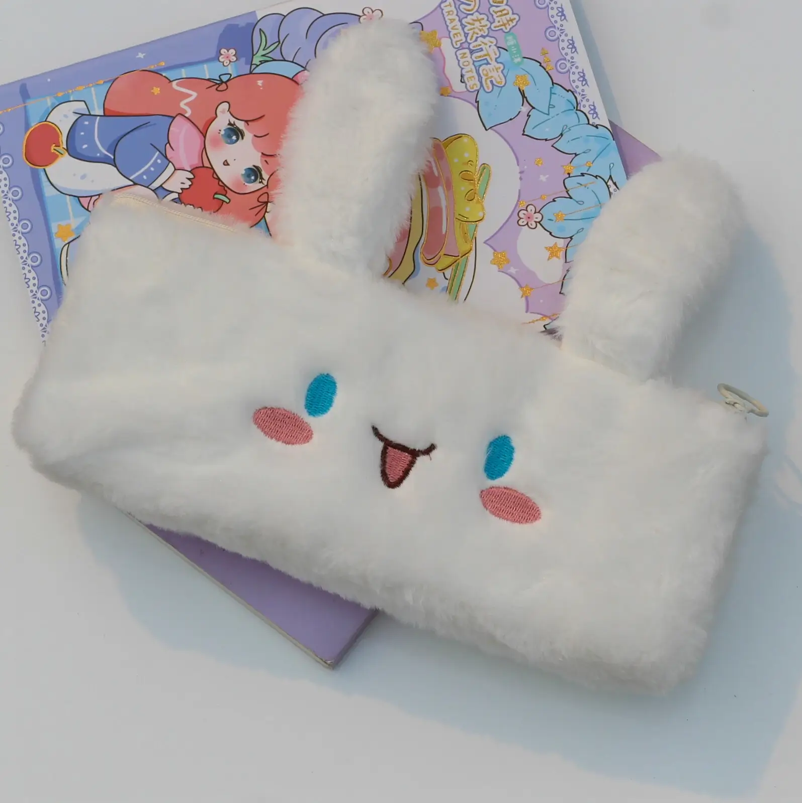 Furry Cinnamoroll Zipper Pouch Front Picture