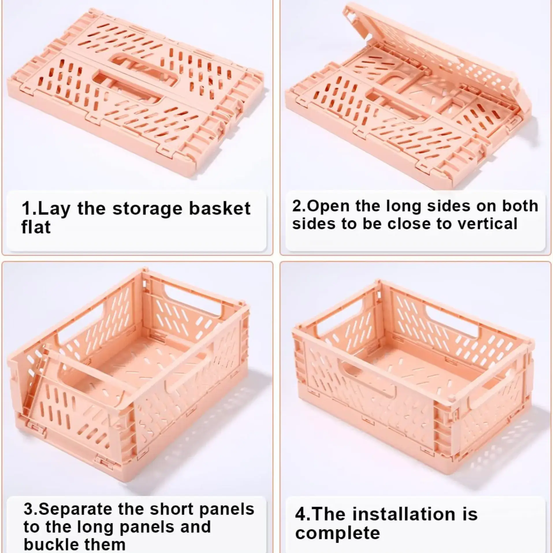 Aesthetic Pastel Storage Crates Small Guide Image