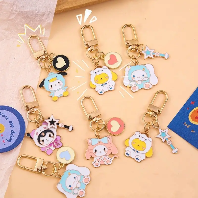 Sanrio Metal Charms Keychain Front Image