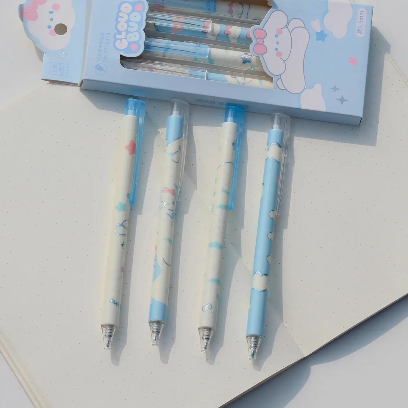 Bunny Cloud Pen Set 4pc Front Image