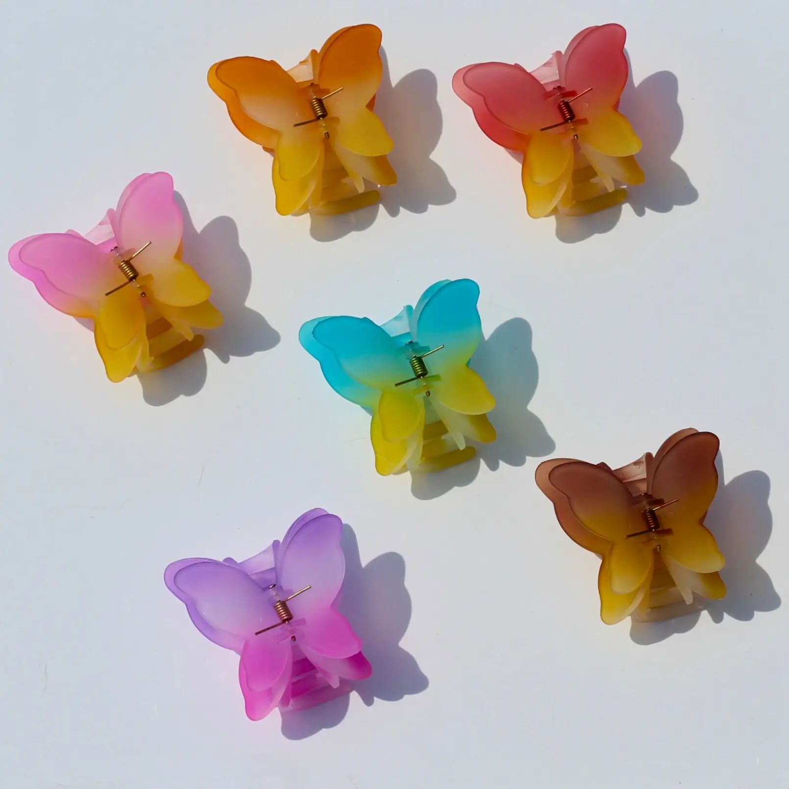 Ombre Butterfly Hair Claw Front Image