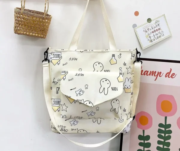 Miffy Tote Bag Beige Front Picture