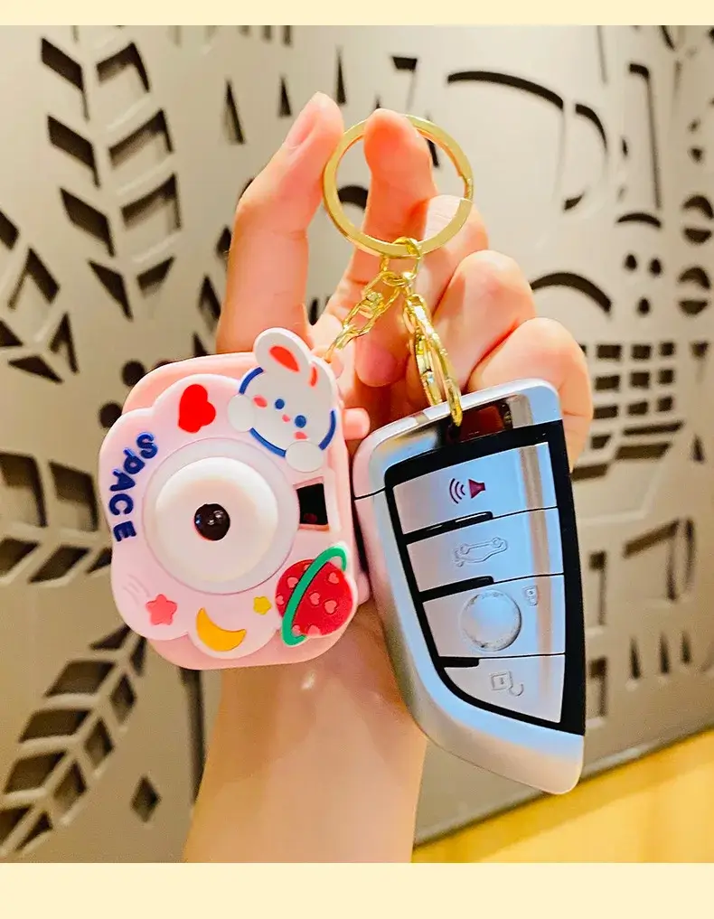 Space Bunny Camera Projector Keychain Overview Image