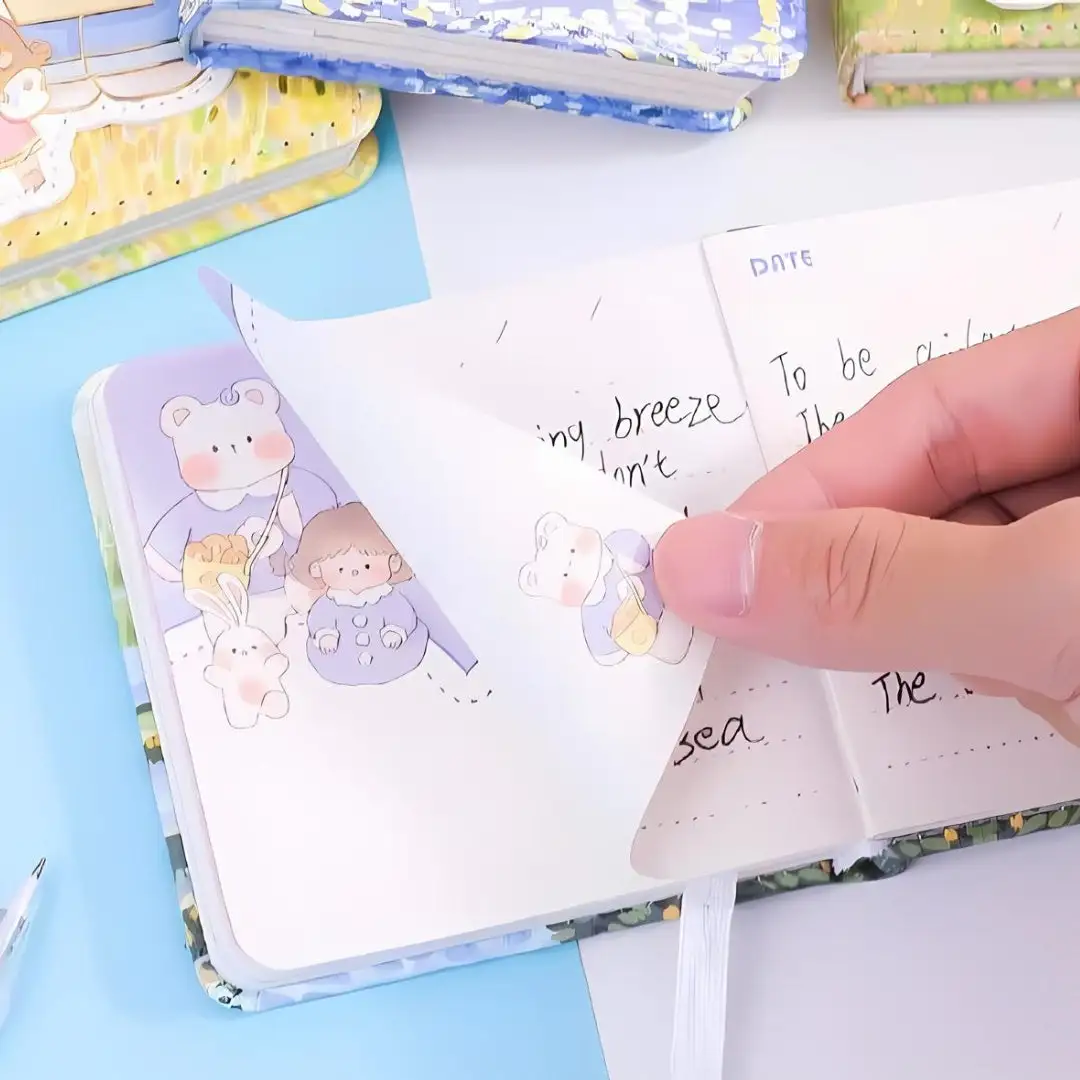 Van Gogh Magnetic Puff Diary Page Overview