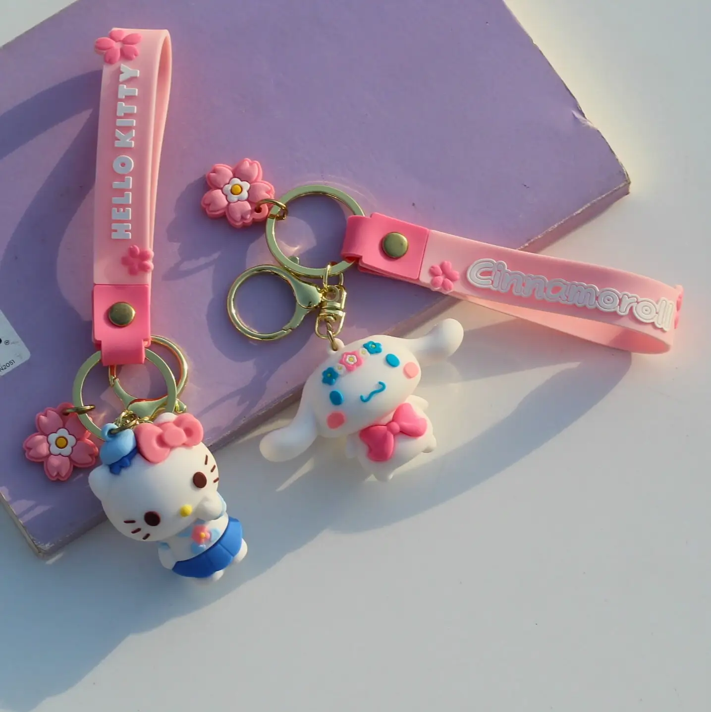 Cinnamoroll Sakura Keychain Front Image