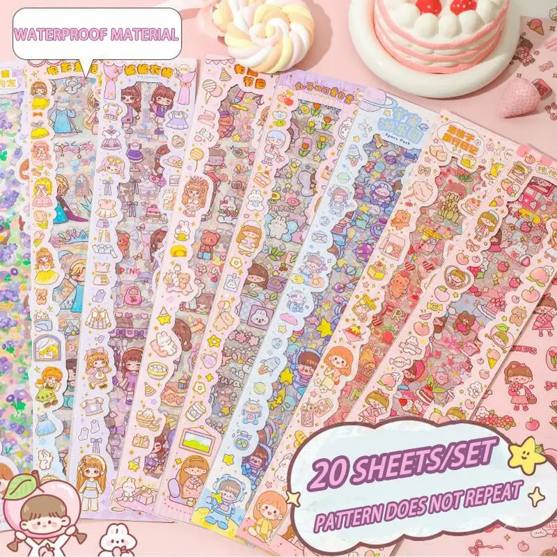 Cute Kawaii Stickers Set Product Info Front Image