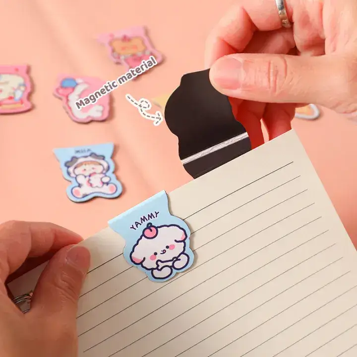 Cute Kawaii Magnetic Bookmarks Close Overview Image