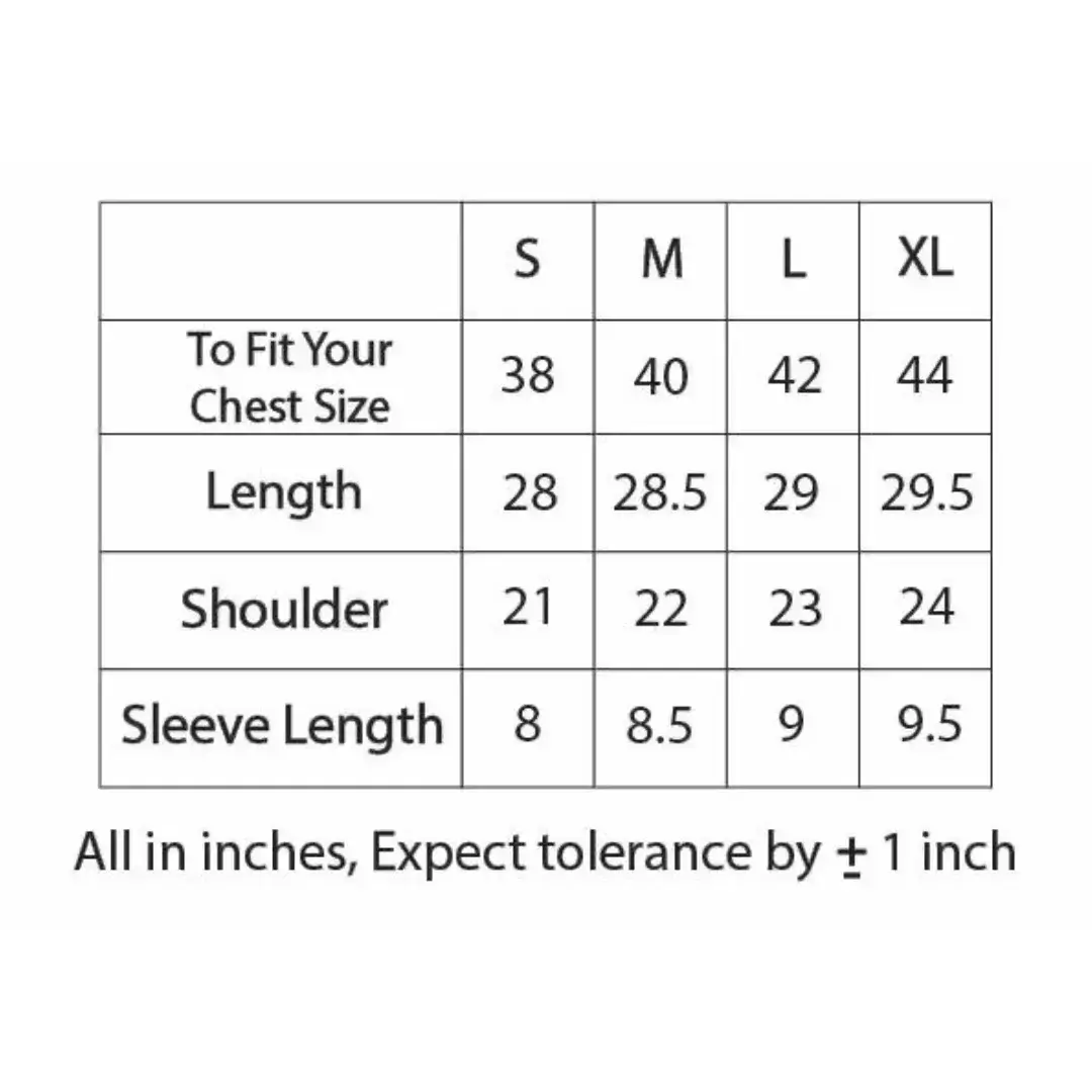 Oversized Tshirts Measurements Image