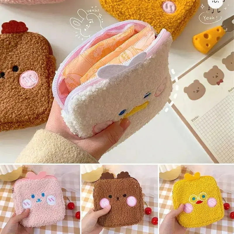 Kawaii Animal Plush Sanitary Pouch Product Details Image