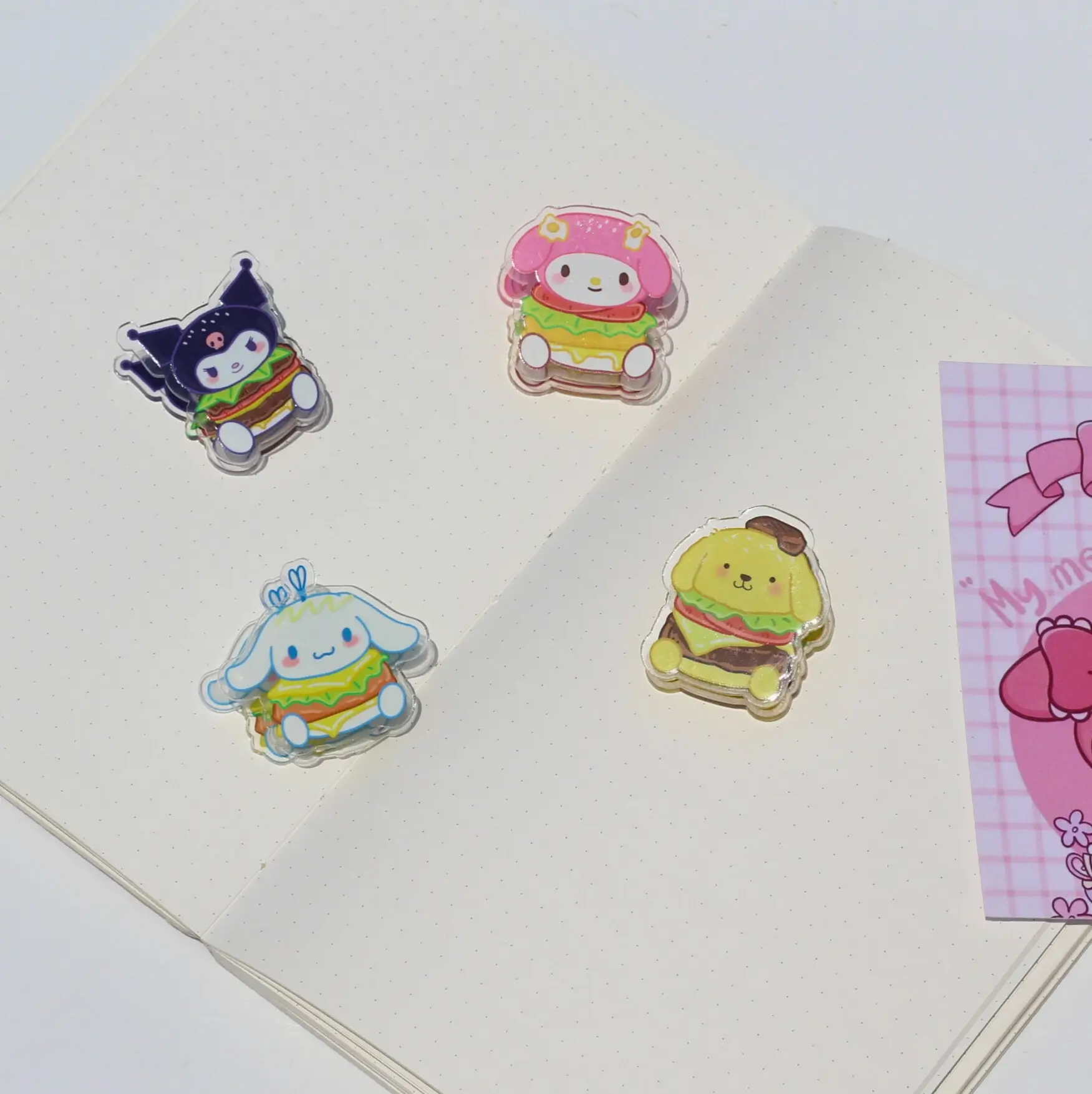 Sanrio Hamburger Paper Clips Front Picture