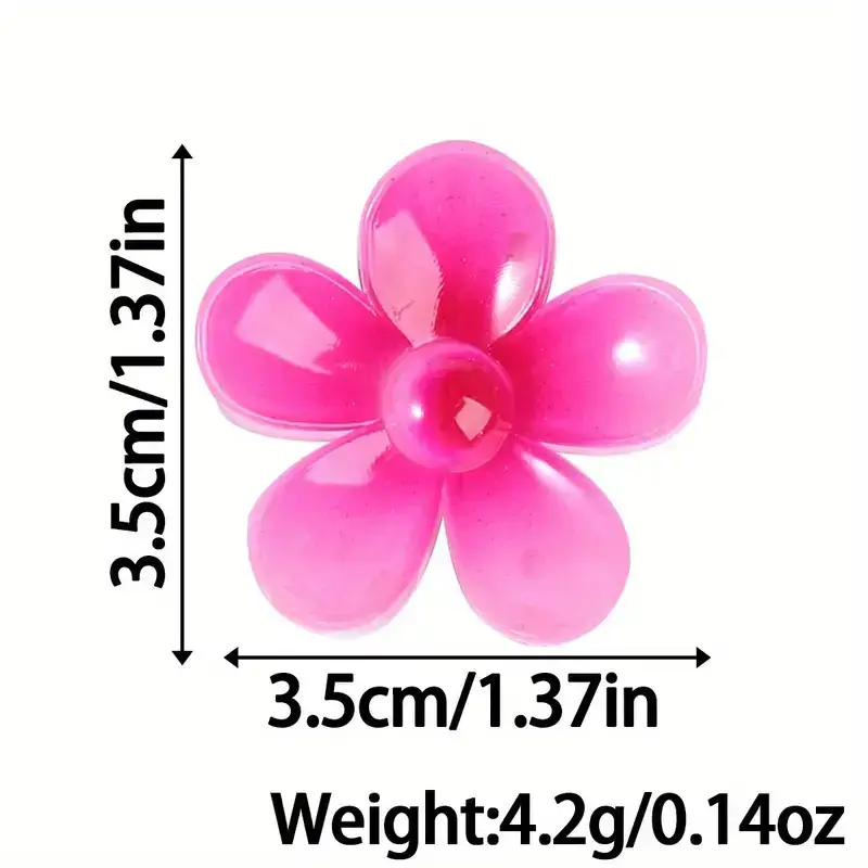 Daisy Flower Hair Claw Measurement Image