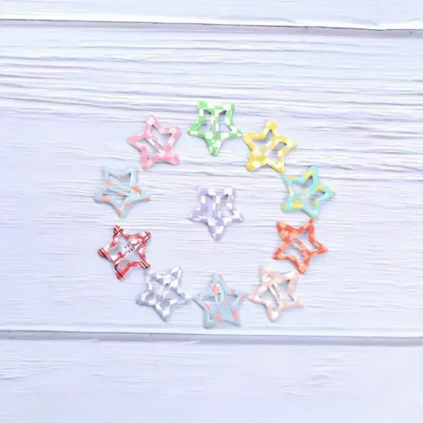 Y2k Star Hair Clips Set Front Image