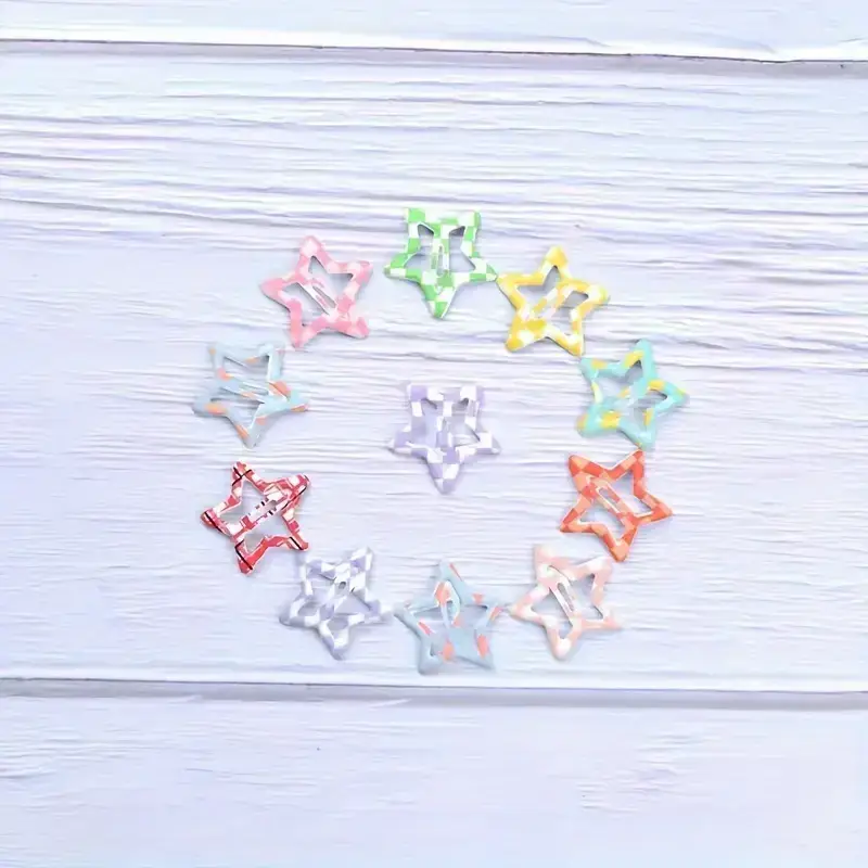 Y2k Star Hair Clips Set Front Image