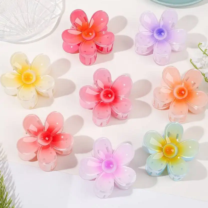 Daisy Flower Hair Claws Set Front Image