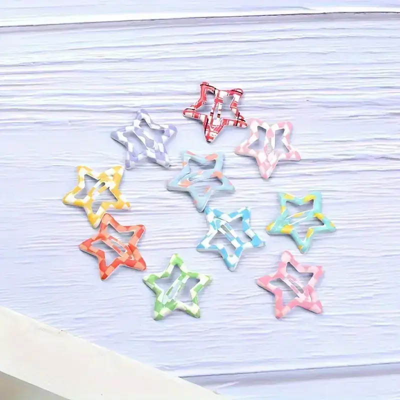 Y2k Star Hair Clips Close Overview Image