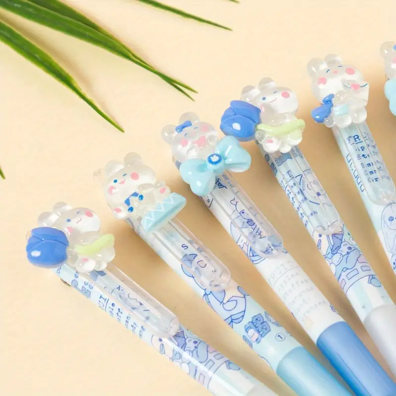 Cute Bunny Charm Gel Pen Close Overview Image