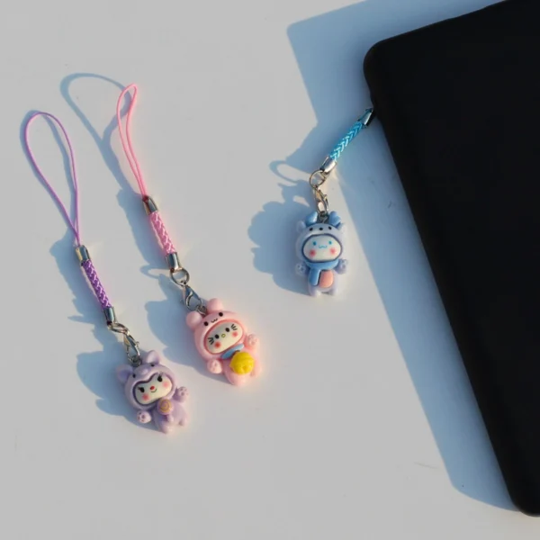 Sanrio Bear Cosplay Phone Charm in the Phone Image