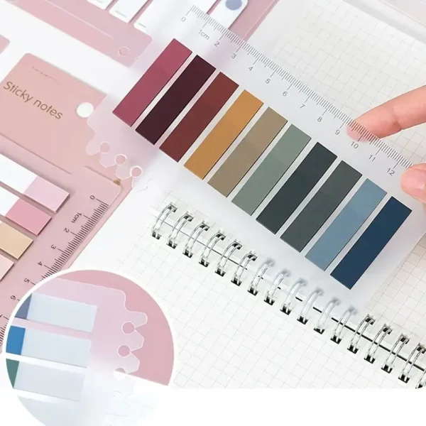 Aesthetic Page Markers Sticky Notes Dark Shades Overview Image