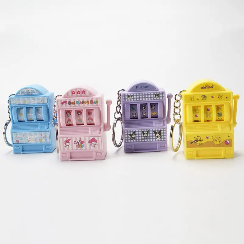 Sanrio Slot Machine Gaming Keychain Group Front Image