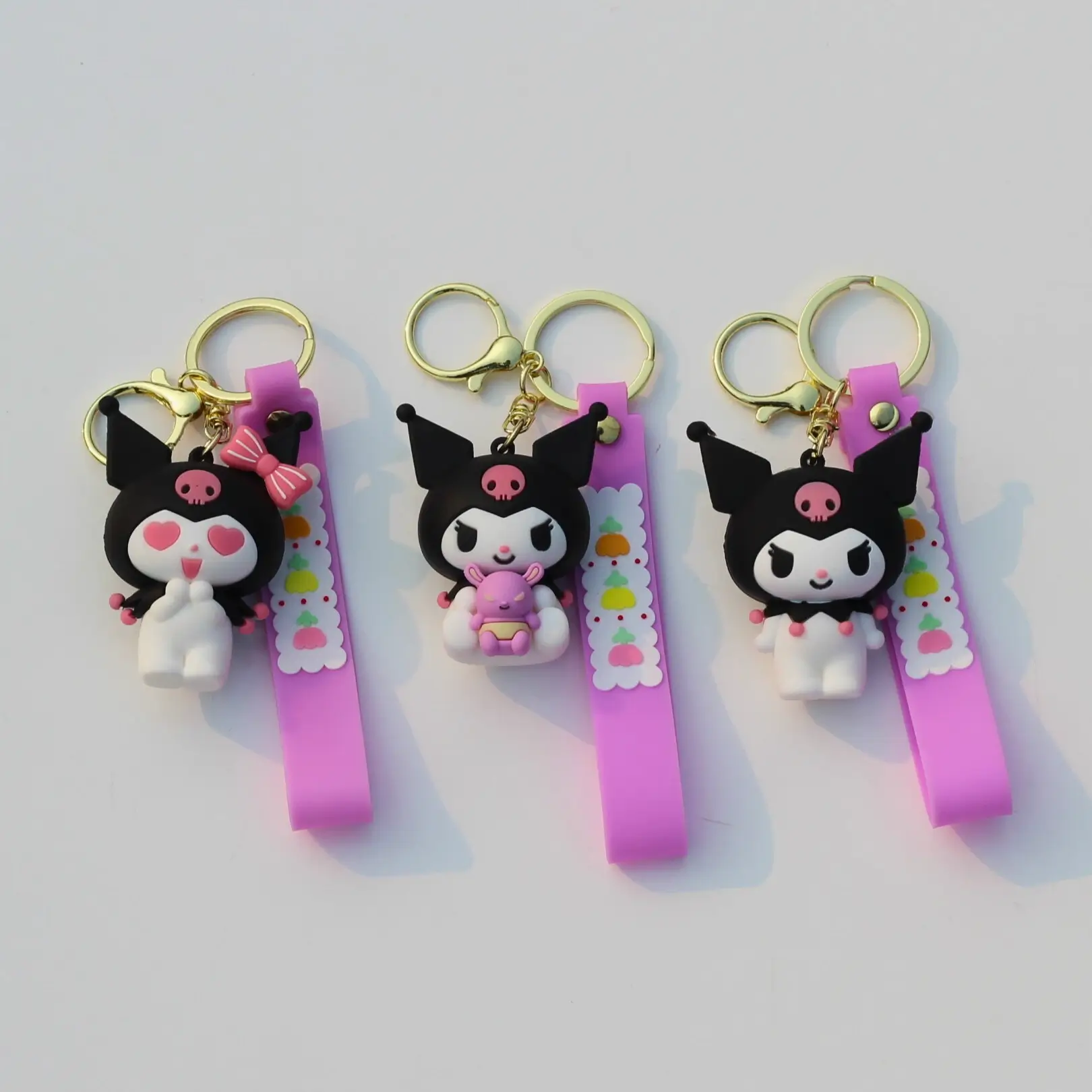 Sanrio Kuromi Figure Keychain Set Front Image