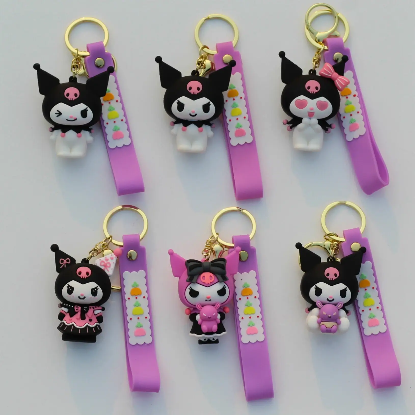 Kuromi Figure Keychains Front Image