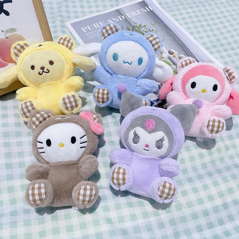 Sanrio Teddy Bear Plush Keychain Front Image