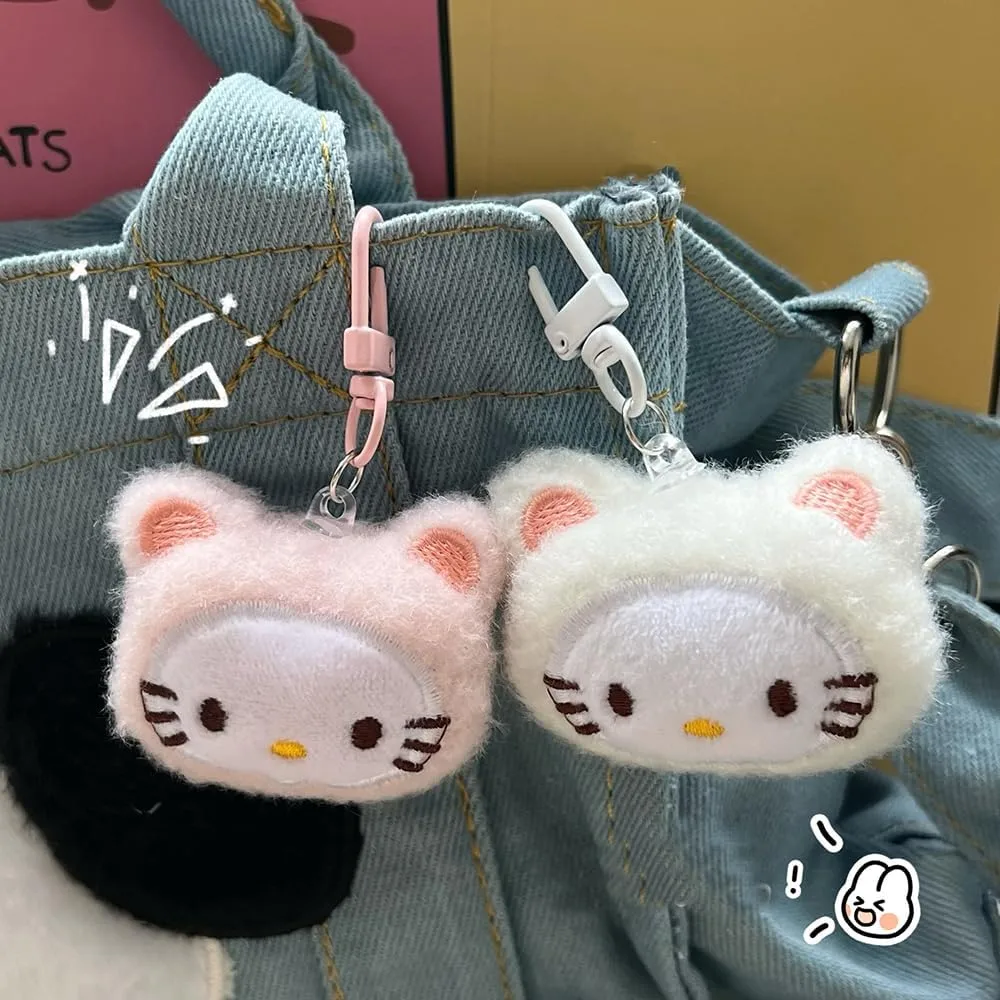 Hello Kitty Tiny Plush Keychain on Bag Overview Image