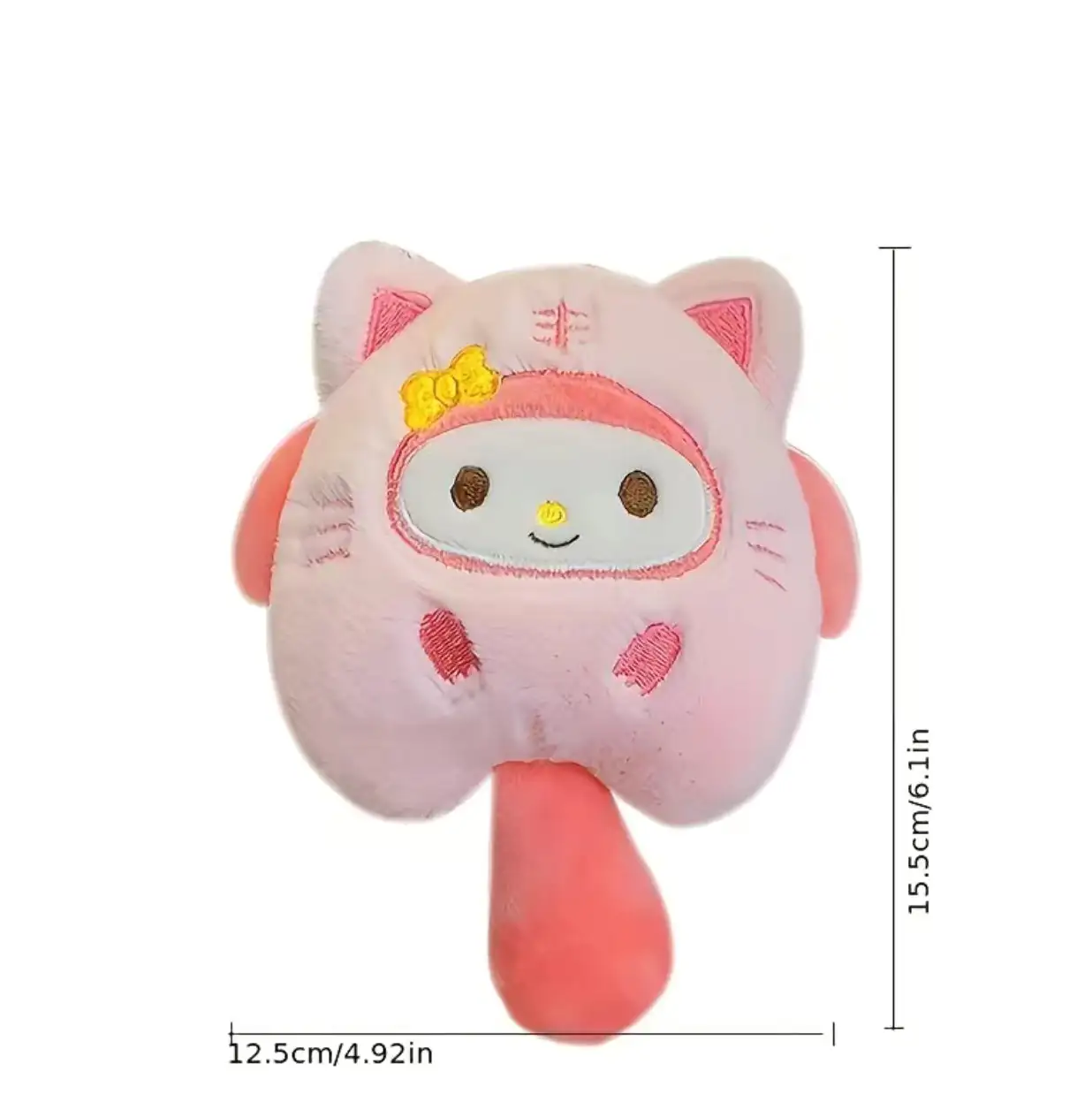 Sanrio Cat Costume Plush Keychain Measurements Image