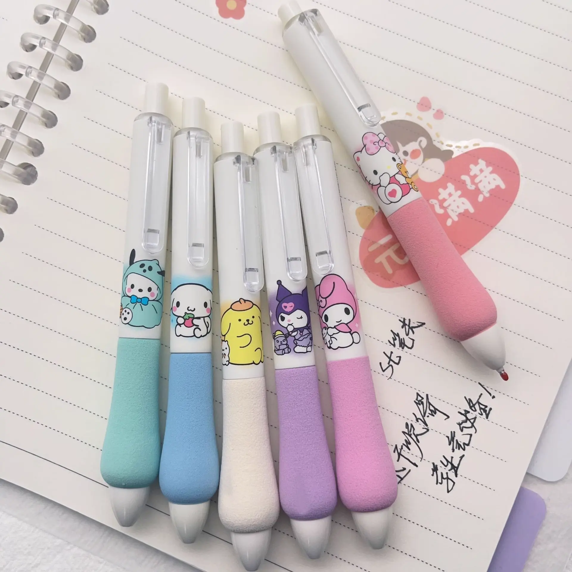 Sanrio Sponge Grip Pen Set Front Image