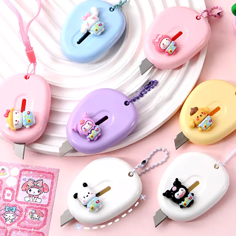 Cute Sanrio Paper Cutter Keychain Front Image