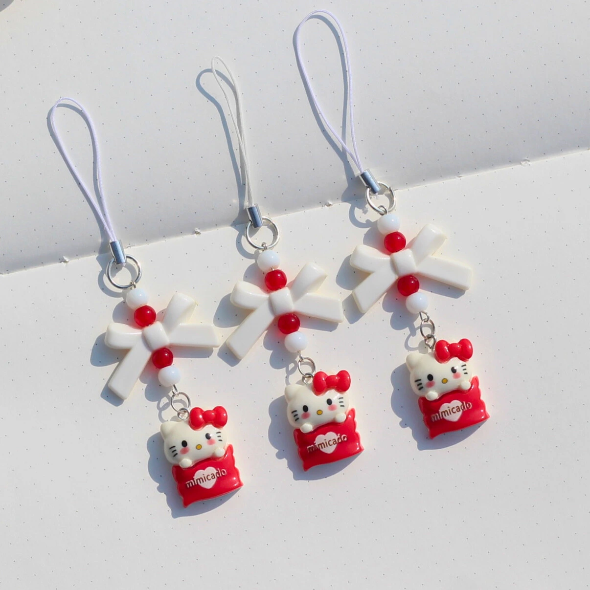 Hello Kitty Cup Cake Phone Charms Front Image