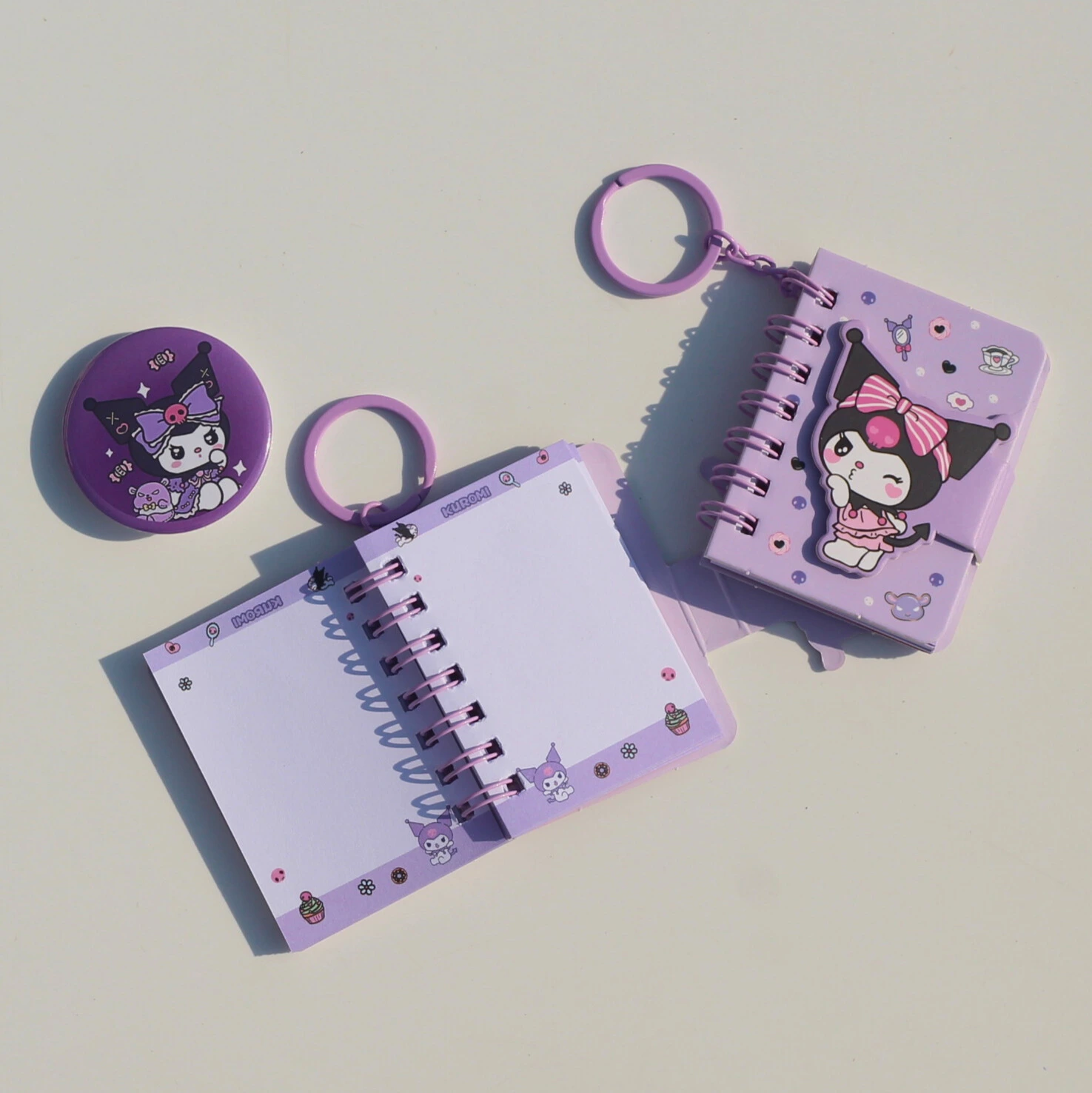 Kuromi Mini Diary Bagcharms Sheets Overview Image