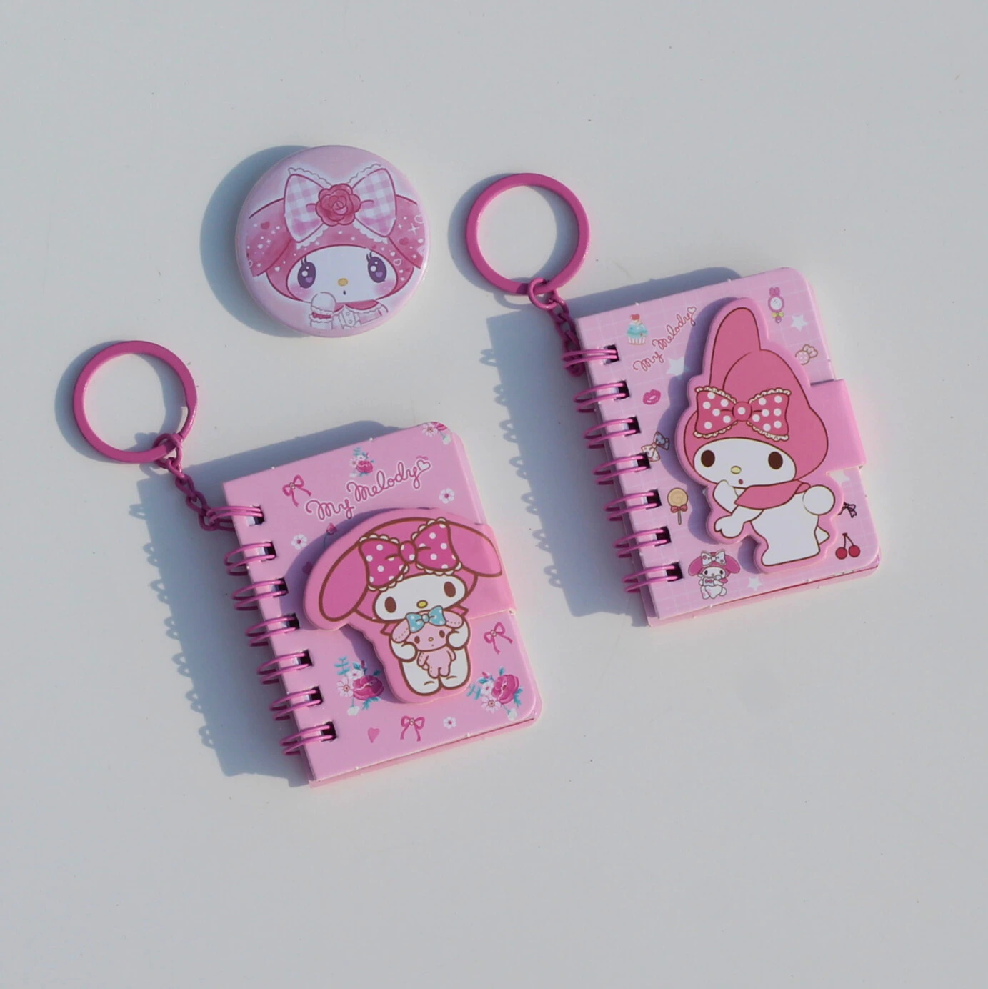 My Melody Mini Notebook Keychain Front Image