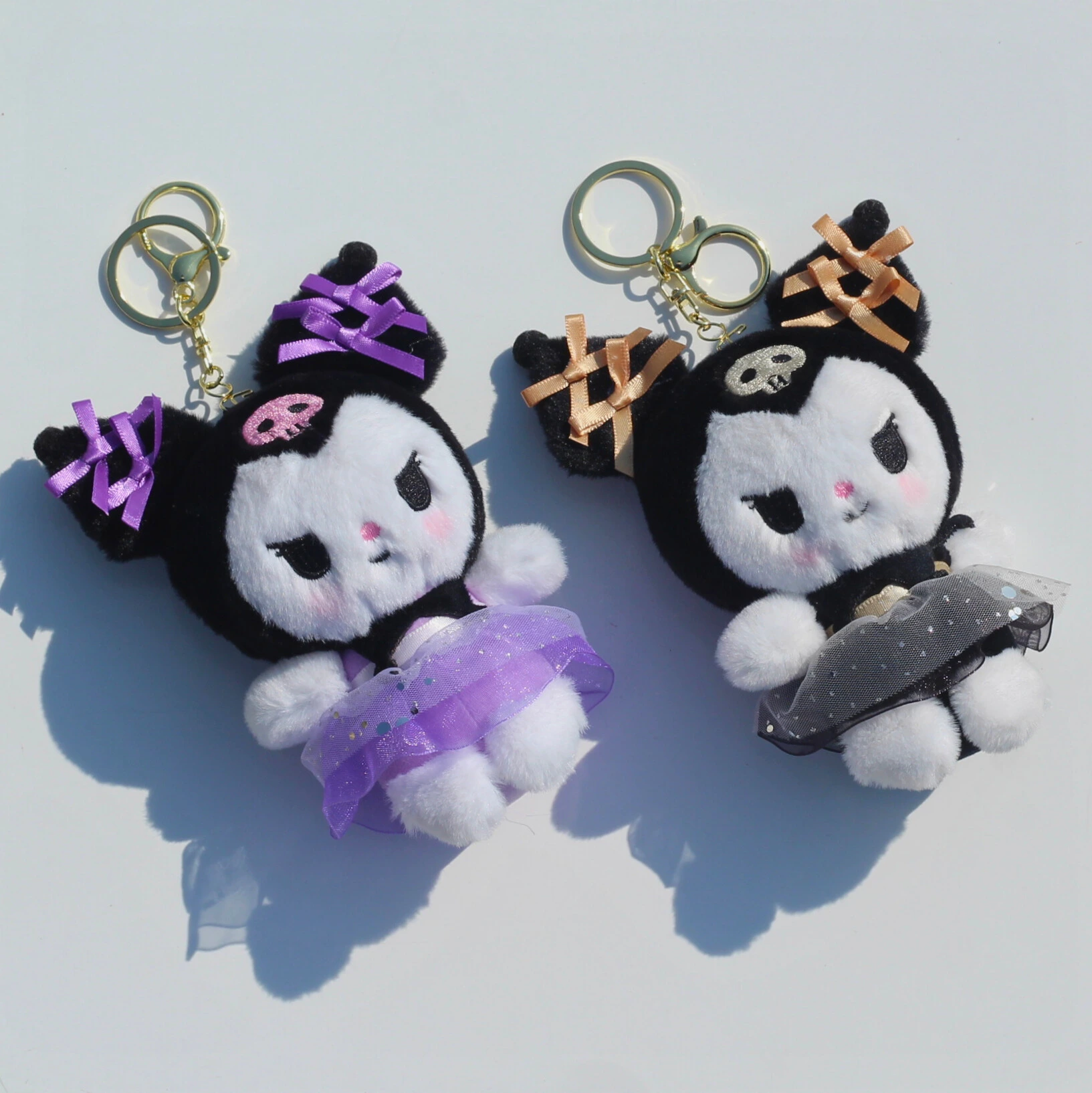 Kuromi with Bows Plushie Keychain -1