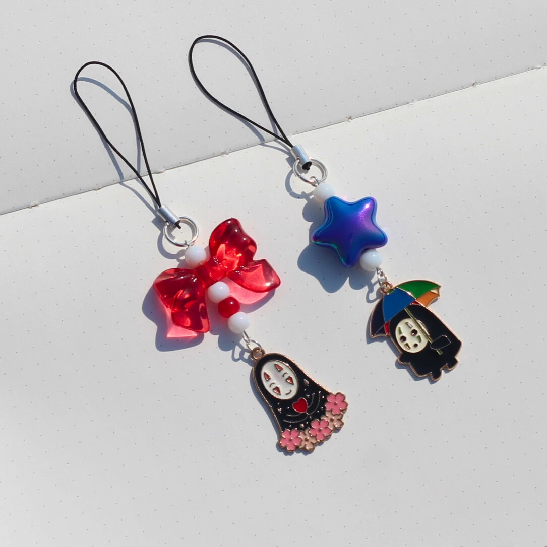 No Face Enamel Phone Charms Front Image