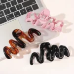 Aesthetic Wave Pattern Hair Claw -2