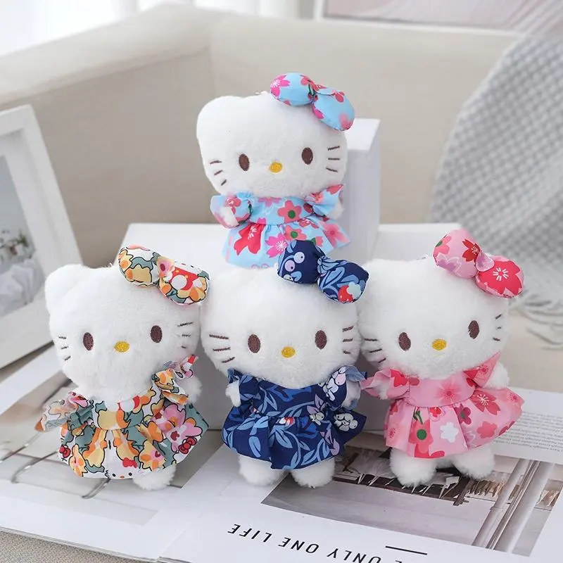 Hello Kitty Kimono Series Plush Keychain Front Picture