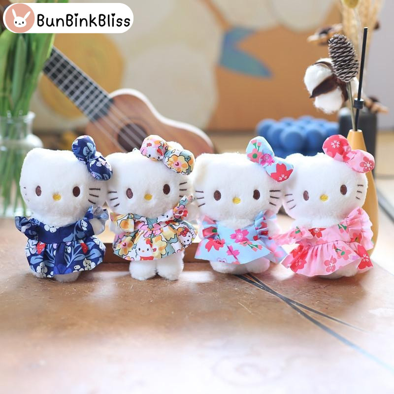 Hello Kitty Kimono Series Plush Keychains Front Image