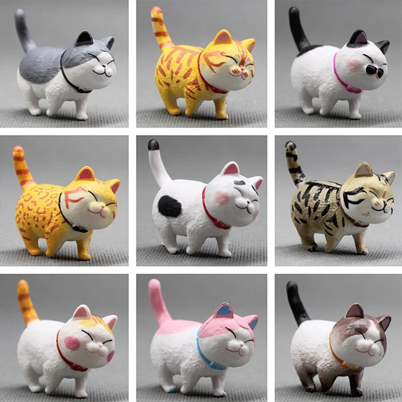 Cute Siamese Cat Mini Figures Set Overview -6