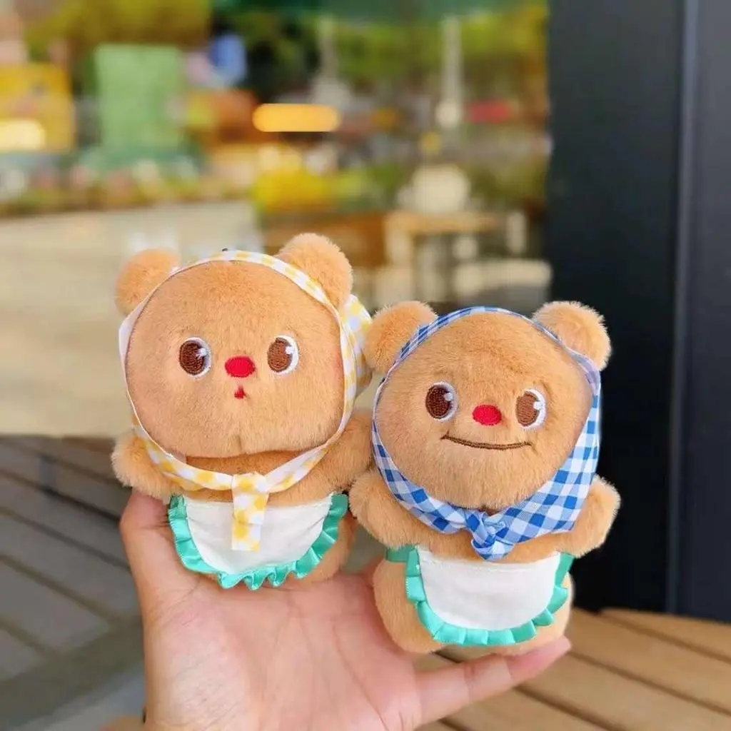 Butter Bear Headscarf Plush Keychain Front Image