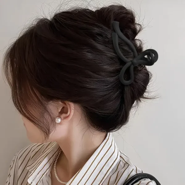 Matte Coquette Bow Hair Claws -10