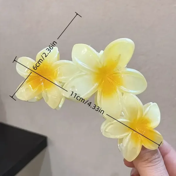 Pinteresty Triple Flower Hair Claw Clips -6