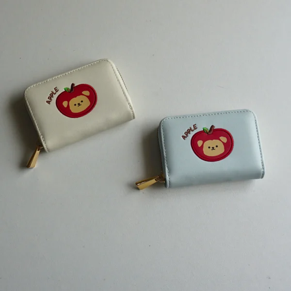 Apple Bunny & Bear Kawaii Card Wallet -3