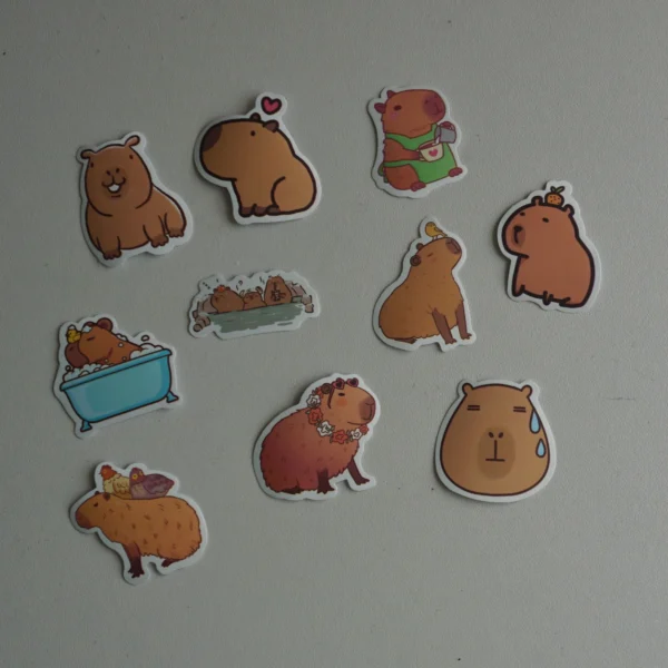 Capybara Die-Cut Stickers Pack -5