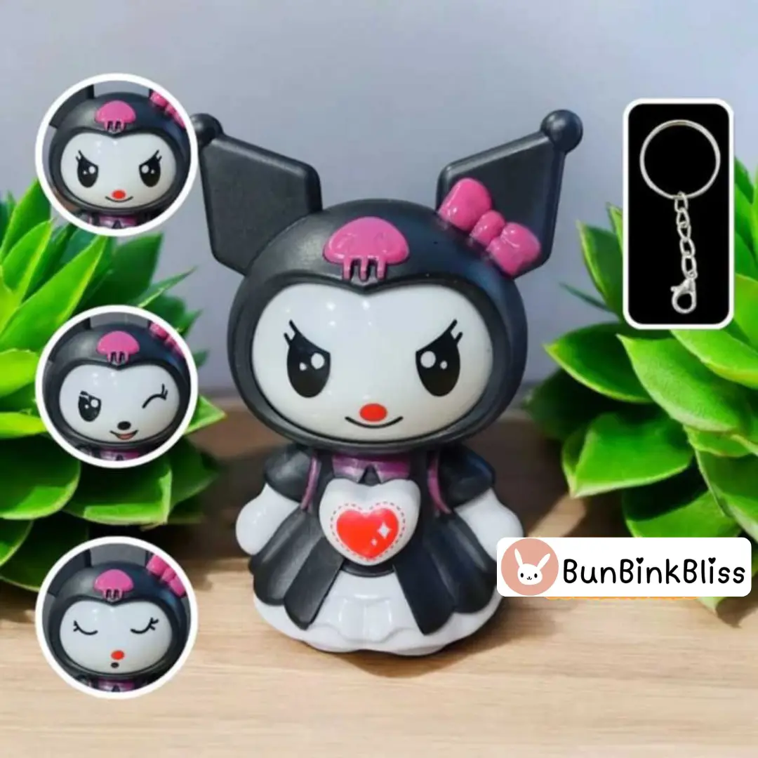 Kuromi Face Changing Toy Keychain -3