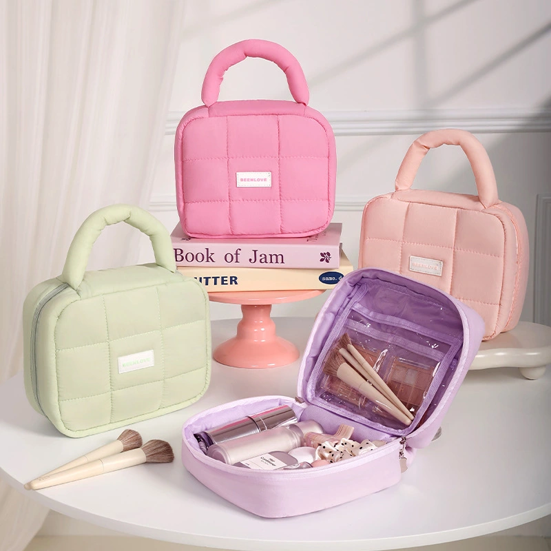 Soft Quilted Makeup Storage Bag -1