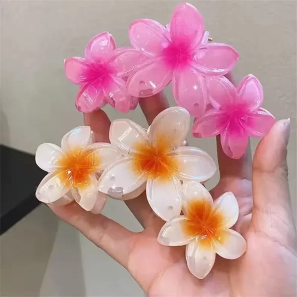 Pinteresty Triple Flower Hair Claw Clips -2