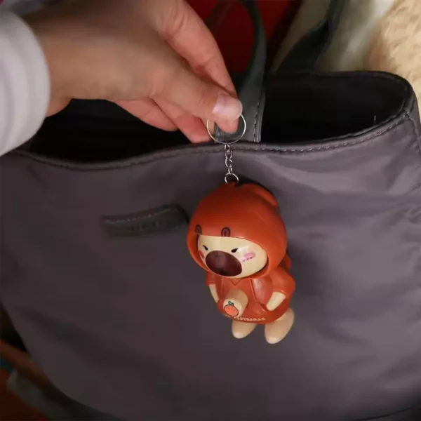 Capybara Face Changing Toy Keychain -4