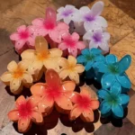 Pinteresty Triple Flower Hair Claw Clips -14