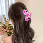 Pinteresty Triple Flower Hair Claw Clips -12